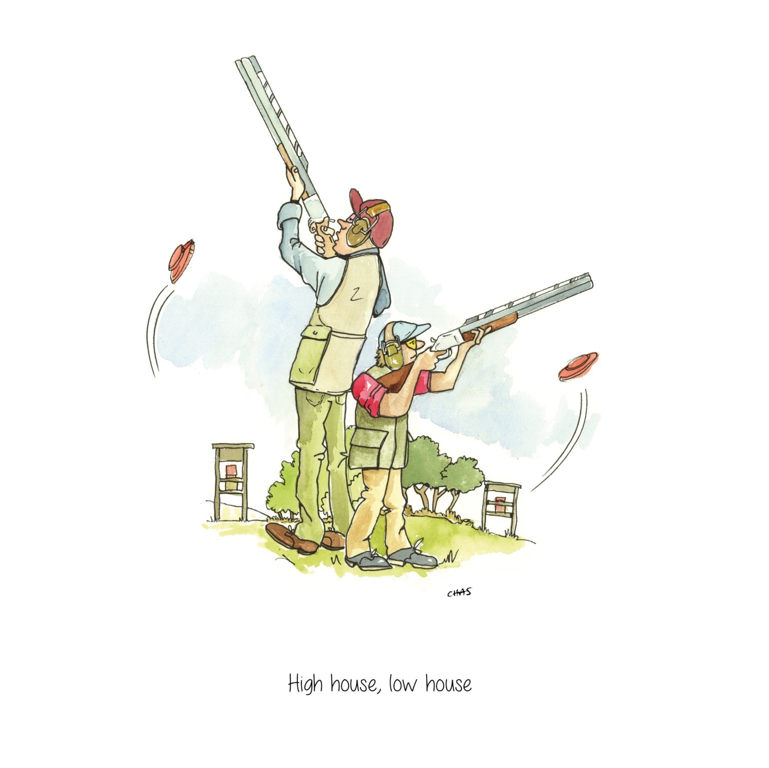 ‘High House, Low House’ Shooting Greeting Card - Farm Cottage Brands