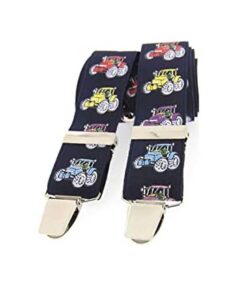 Navy Blue Adjustable Tractor/Farming Themed Braces