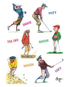 Bryn Parry 'Golf Words' Greeting Card