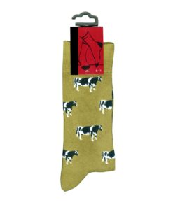 Green Socks Featuring Friesian Cows