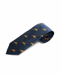 Navy Blue Running Hare Tie