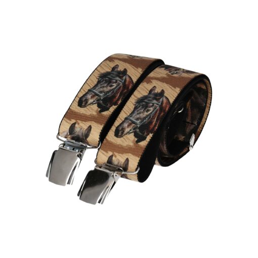 Brown Adjustable Horse's Head Themed Braces